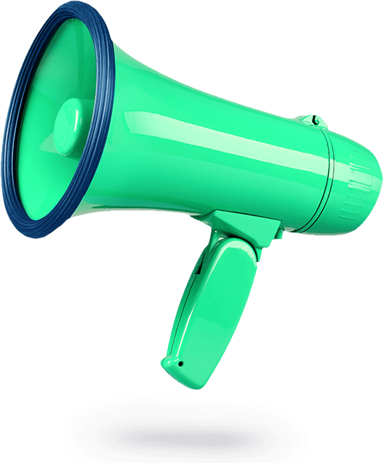 Green megaphone