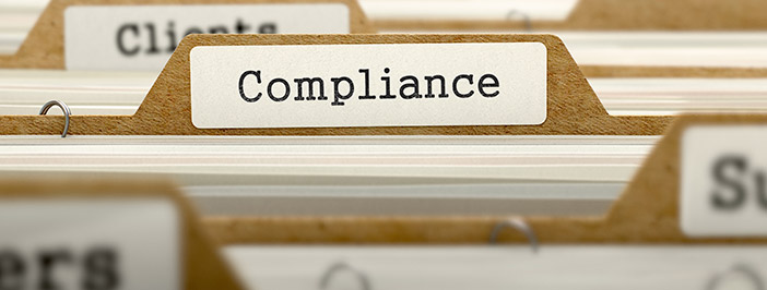 HIPAA Compliance Folders in Filing Cabinet