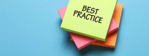 Sticky note that says security best practices