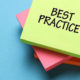 Sticky note that says security best practices
